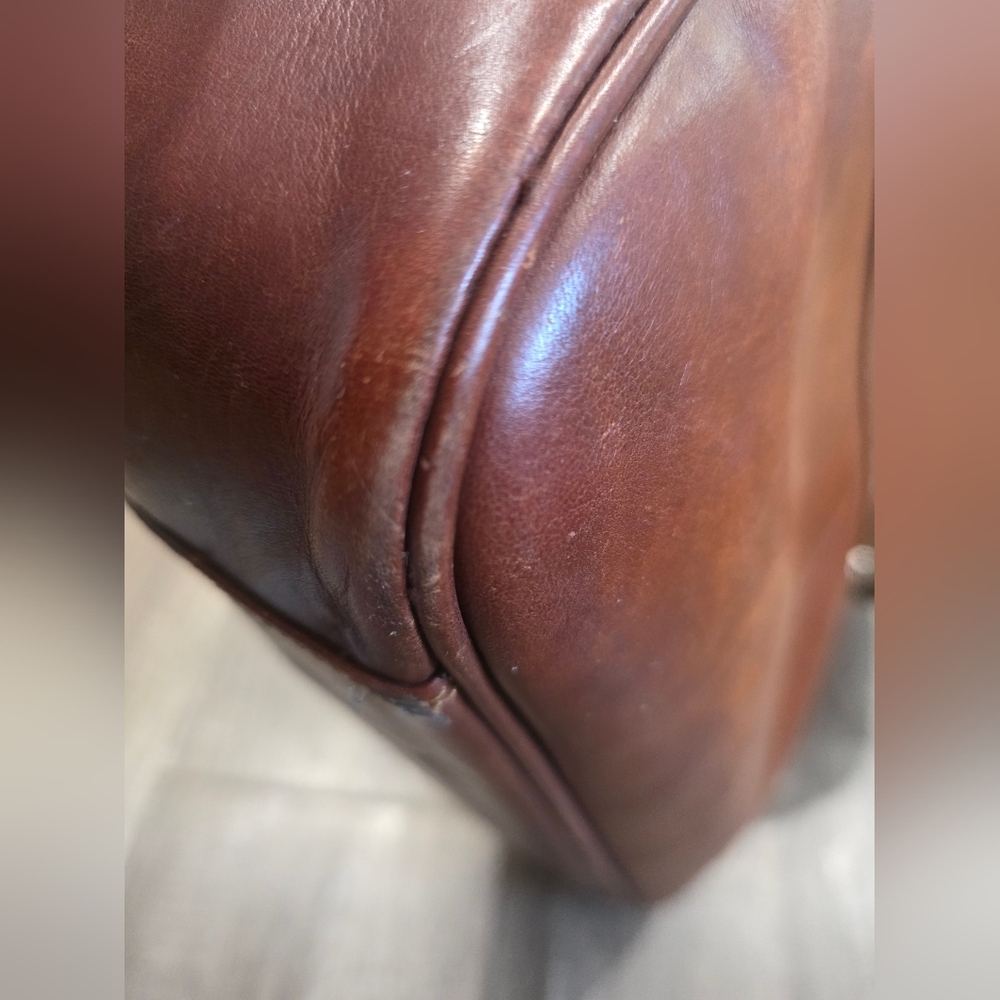 Tony Perrotti Brown Leather Briefcase Laptop Office Busines Bag Messenger Classy - Picture 10 of 16